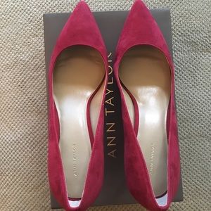 Red Suede Pumps 2 3/4 inch